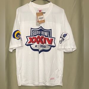 Mitchell & Ness NFL Throwbacks SB XXXIV 2000 Logo Jersey #00 Rams vs Titans M